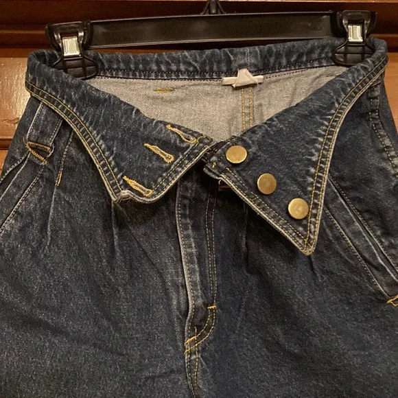 Vintage Size 7 Sostanza Denim Pleated Cut off shorts - Picture 2 of 10